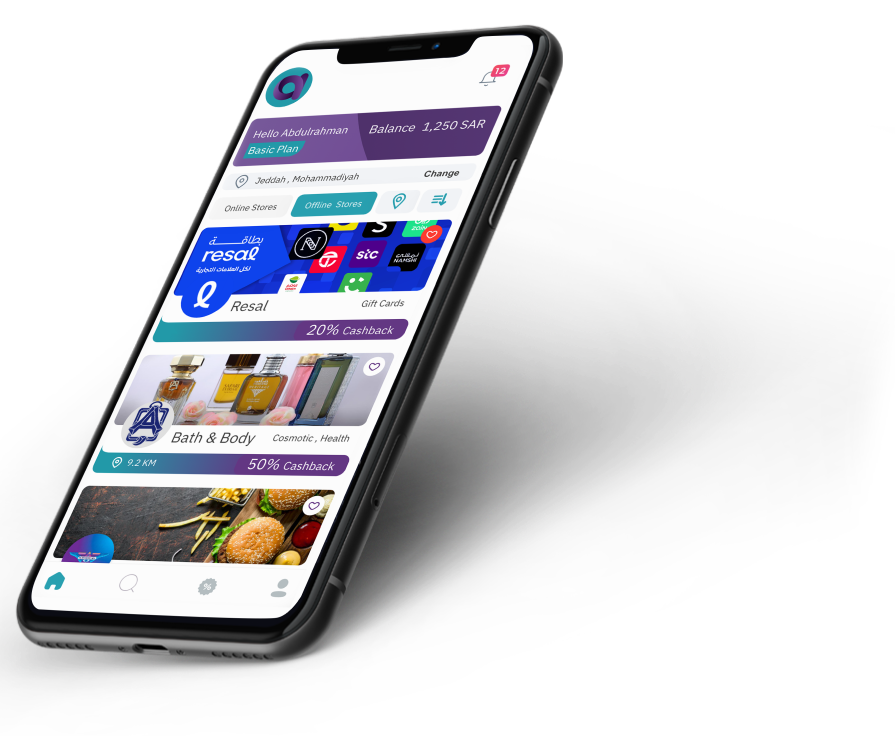 Azeed app interface showcasing cashback rewards and easy navigation